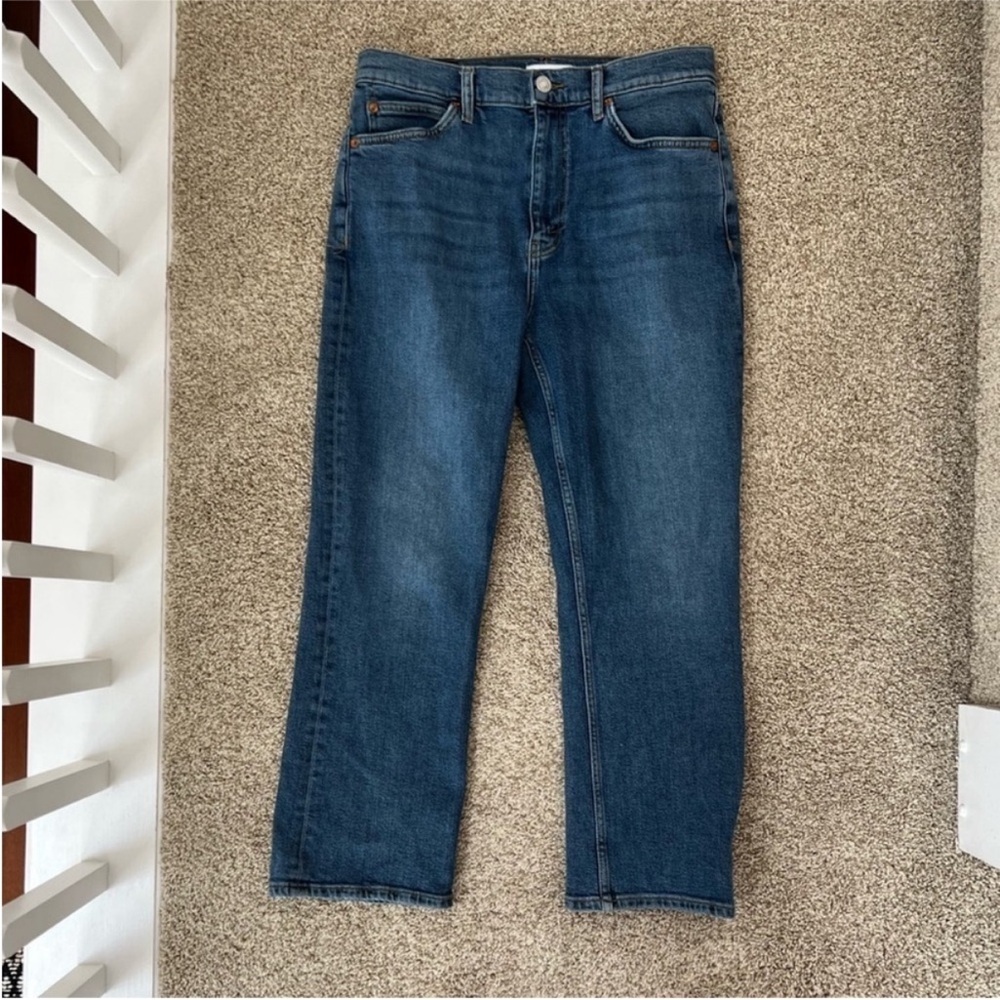 Re/Done 70s Bootcut Crop Denim Jeans Size 29 - Picture 2 of 5